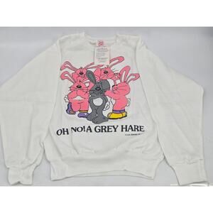 Vintage 1986 Jane Colby "Oh No! A Grey Hare" Crewneck Sweatshirt S Made in USA
